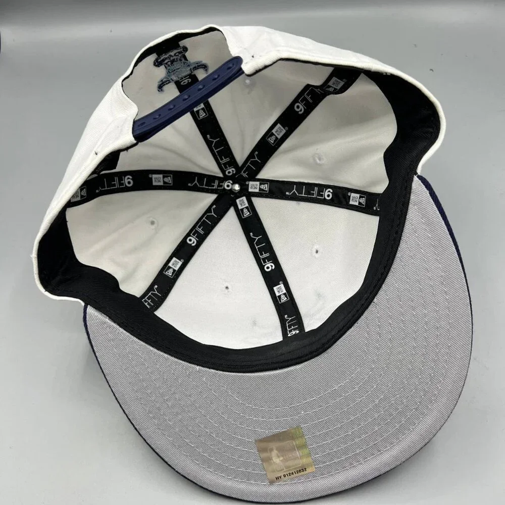 Chicago Bulls Hat Men White Blue Windy City 9Fifty New Era NBA Snap Back Cap‎